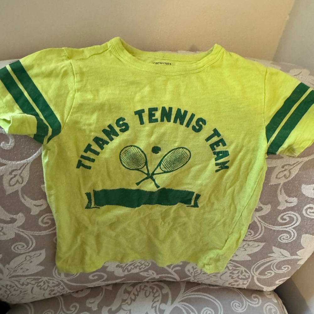 JCrew-Crew Cuts-Titans Tennis Team Kids Shirt - Yellow and Green